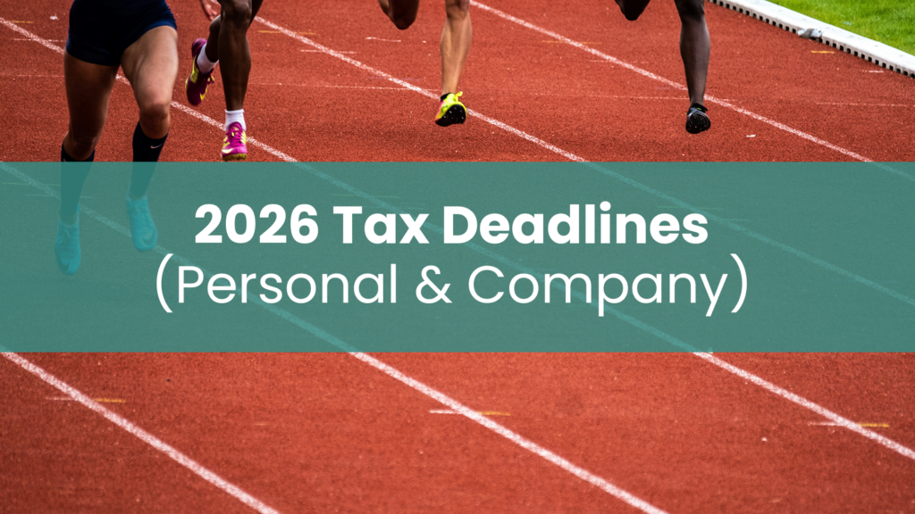 Malaysia tax deadlines 2026 guide for individuals and companies illustrated with runners racing toward a finish line