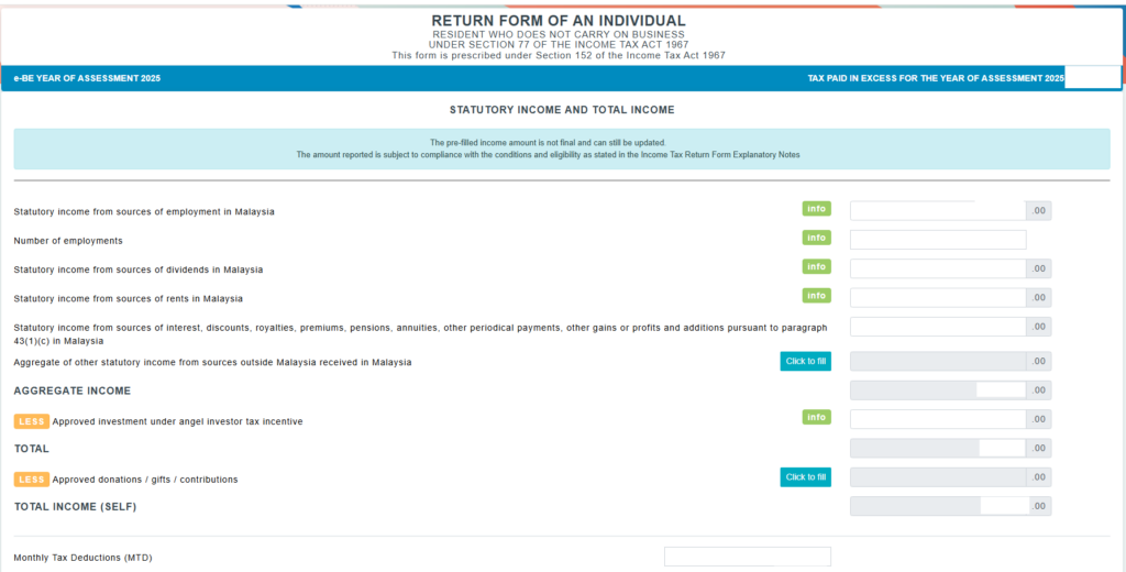 Form BE Malaysia 2026 filing guide