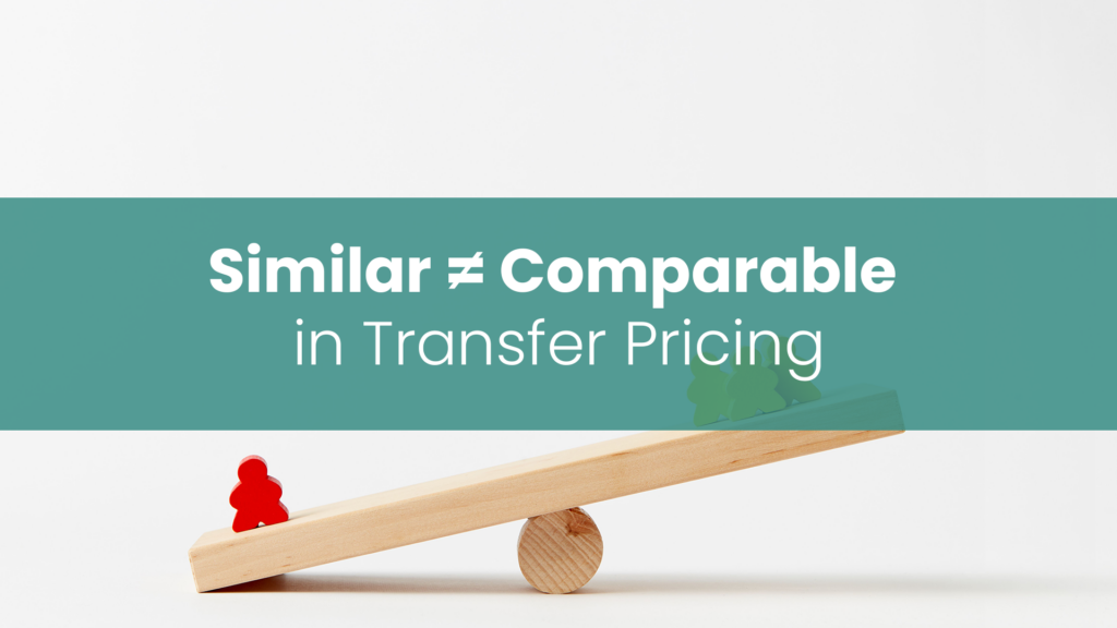 Similar ≠ Comparable in Transfer Pricing — imbalanced seesaw illustrating why similar companies aren't automatically valid comparables under LHDN's arm's length principle